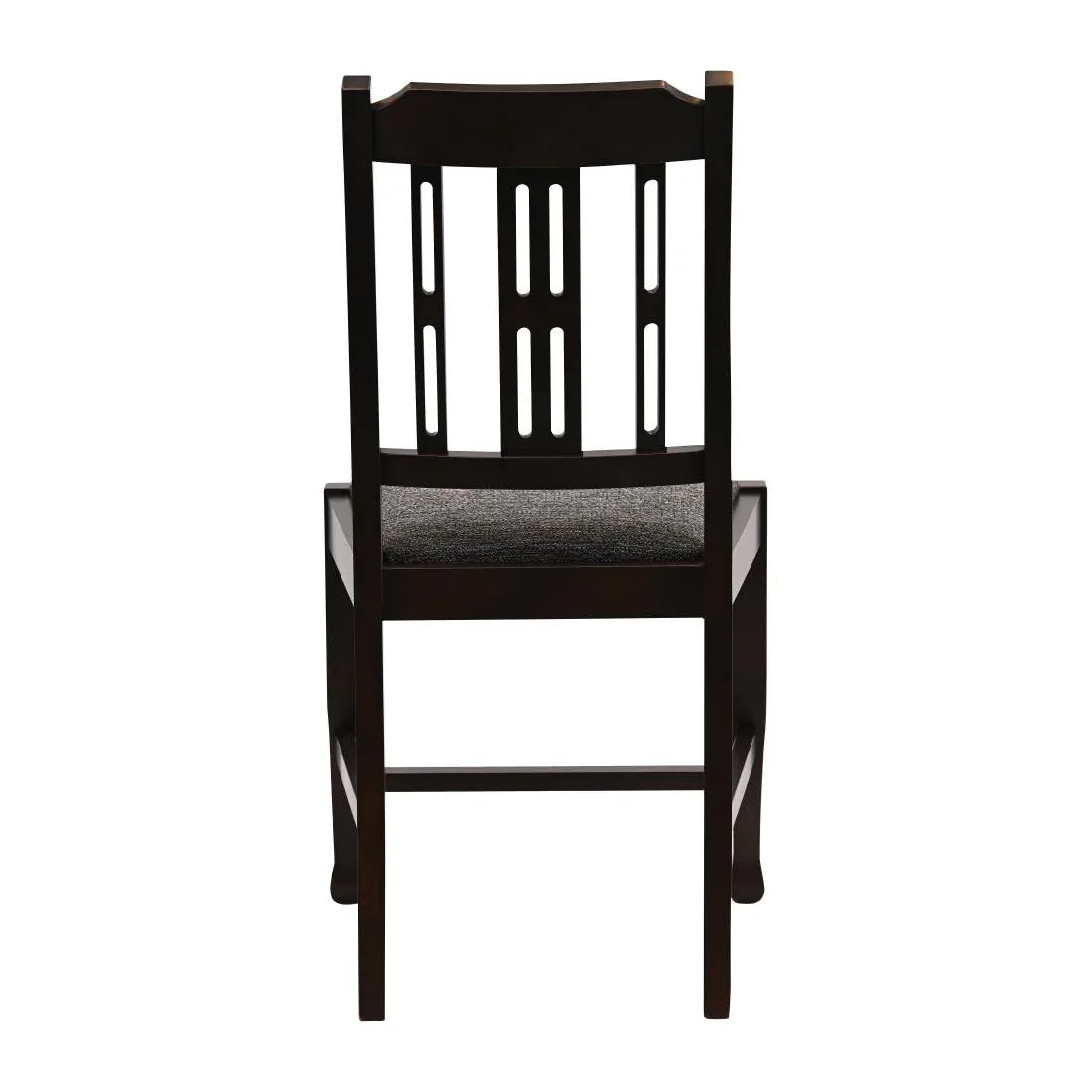 JA277 Lattice Back Dining Chair in Dark Walnut with Shetland Smoke Seat (6 Pack)