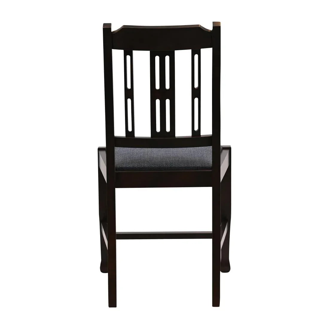 JA279 Lattice Back Dining Chair in Dark Walnut with Shetland Sea Seat (6 Pack)