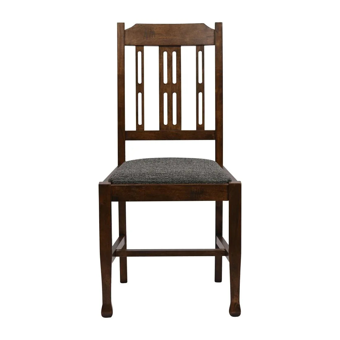 JA285 Lattice Back Dining Chair in Vintage Wood with Shetland Smoke Seat (6 Pack)