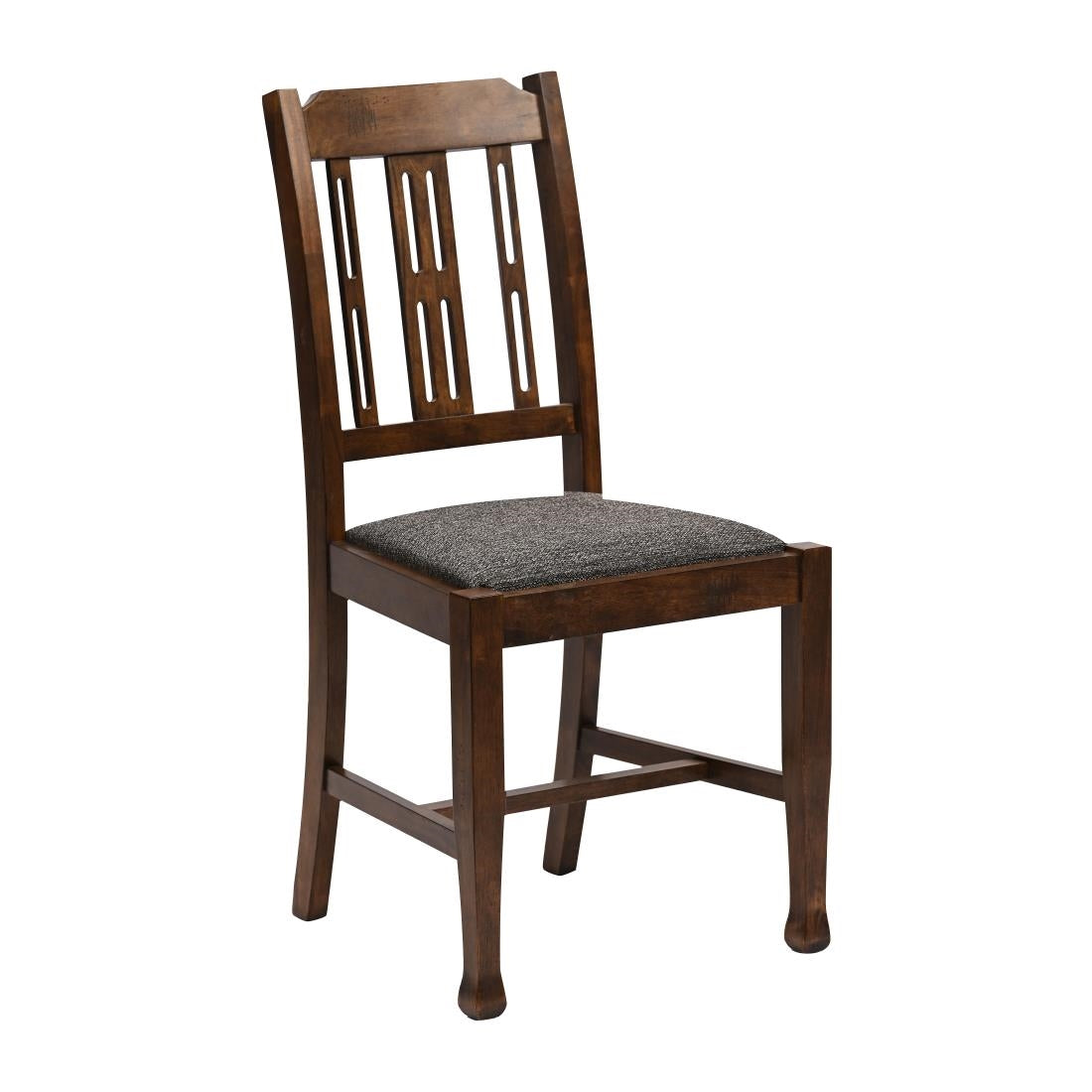 JA285 Lattice Back Dining Chair in Vintage Wood with Shetland Smoke Seat (6 Pack)