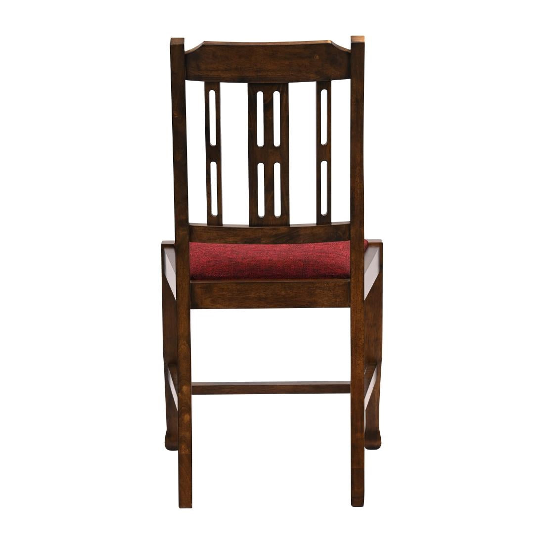 JA286 Lattice Back Dining Chair in Vintage Wood with Shetland Scarlett Seat (6 Pack)