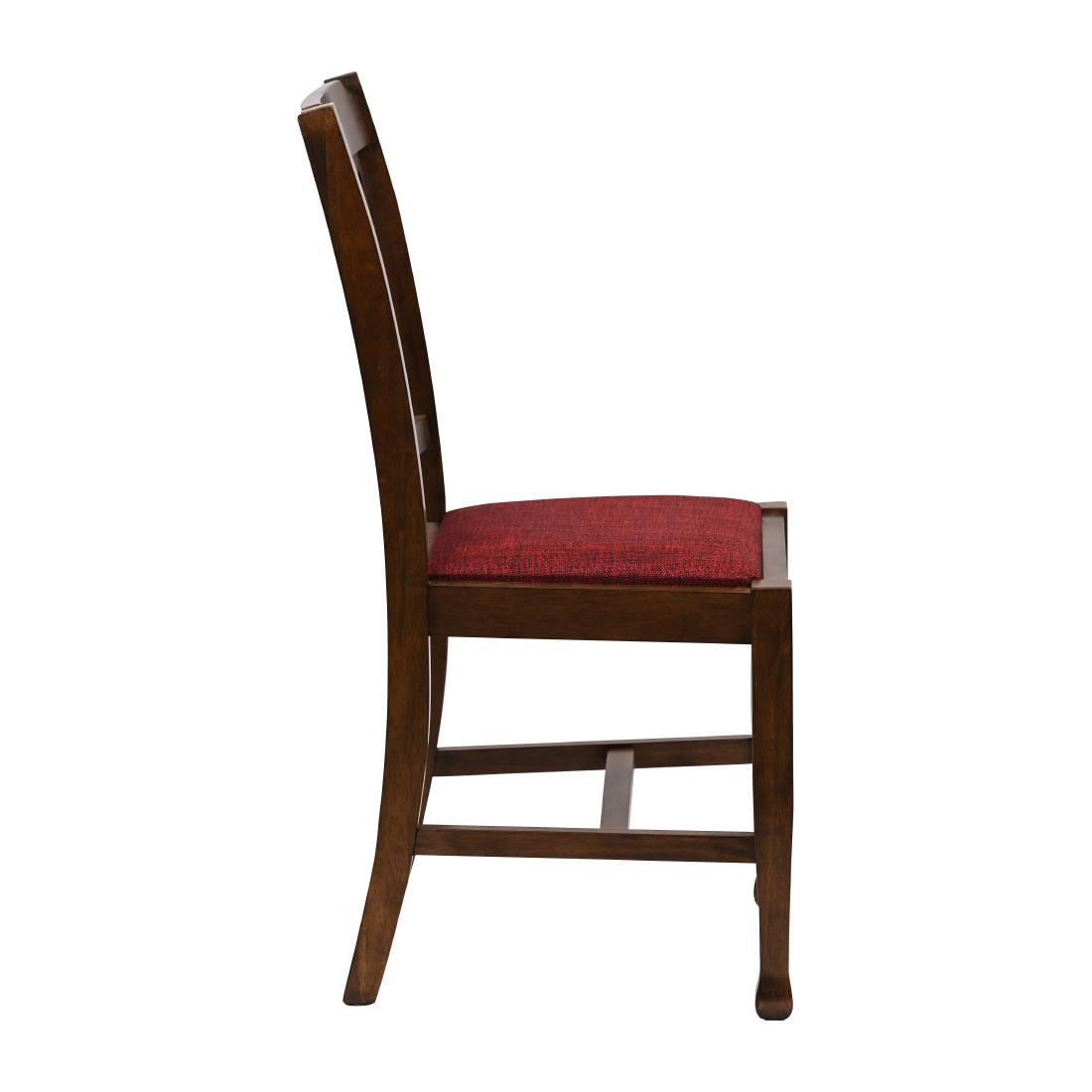 JA286 Lattice Back Dining Chair in Vintage Wood with Shetland Scarlett Seat (6 Pack)