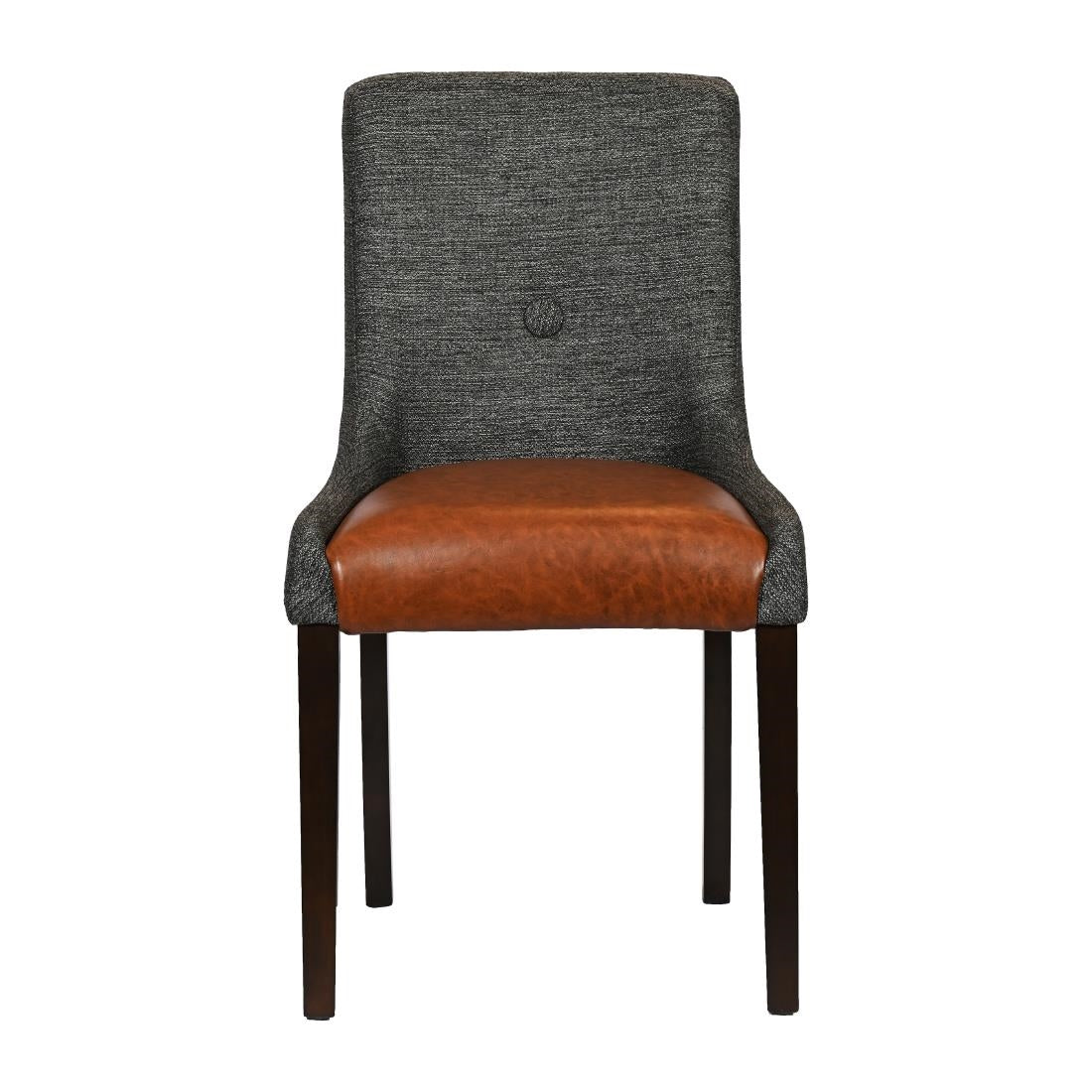 JA289 - Bath Walnut Dining Chair with Smoke Back & Tan Seat (6 Pack)