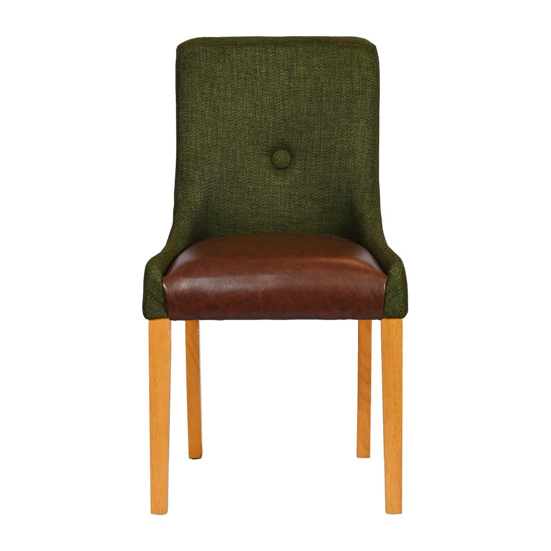 JA292 - Bath Soft Oak Dining Chair with Forest Back & Espresso Seat (6 Pack)