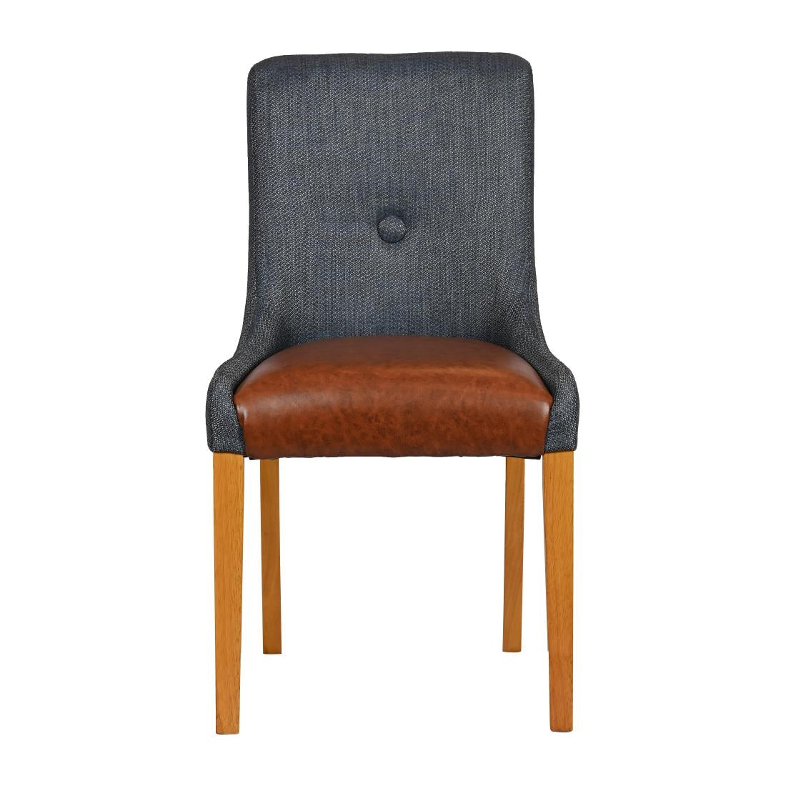 JA294 - Bath Soft Oak Dining Chair with Sea Back & Tan Seat (6 Pack)