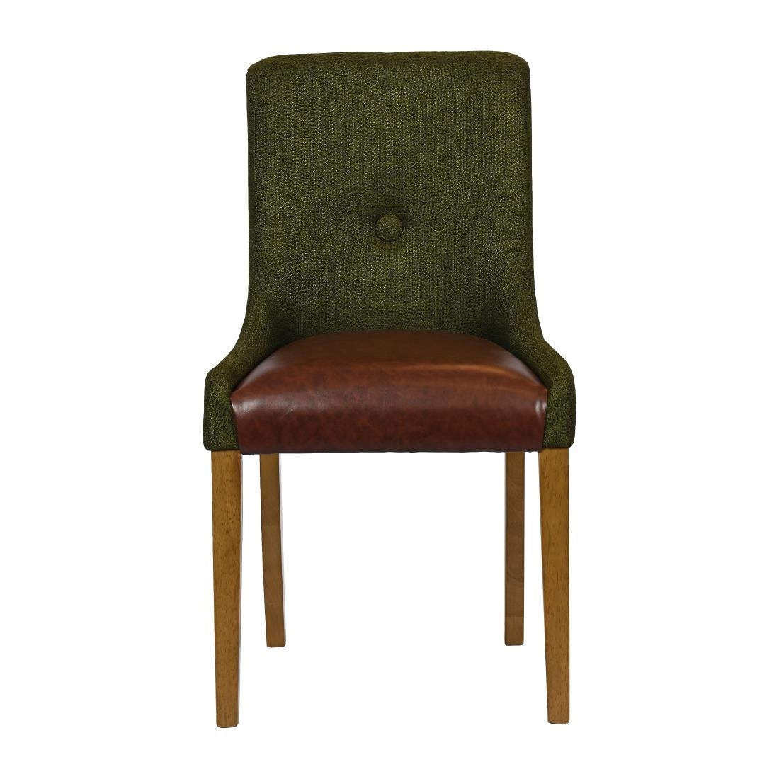 JA296 - Bath Weathered Oak Dining Chair with Forest Back & Espresso Seat (6 Pack)