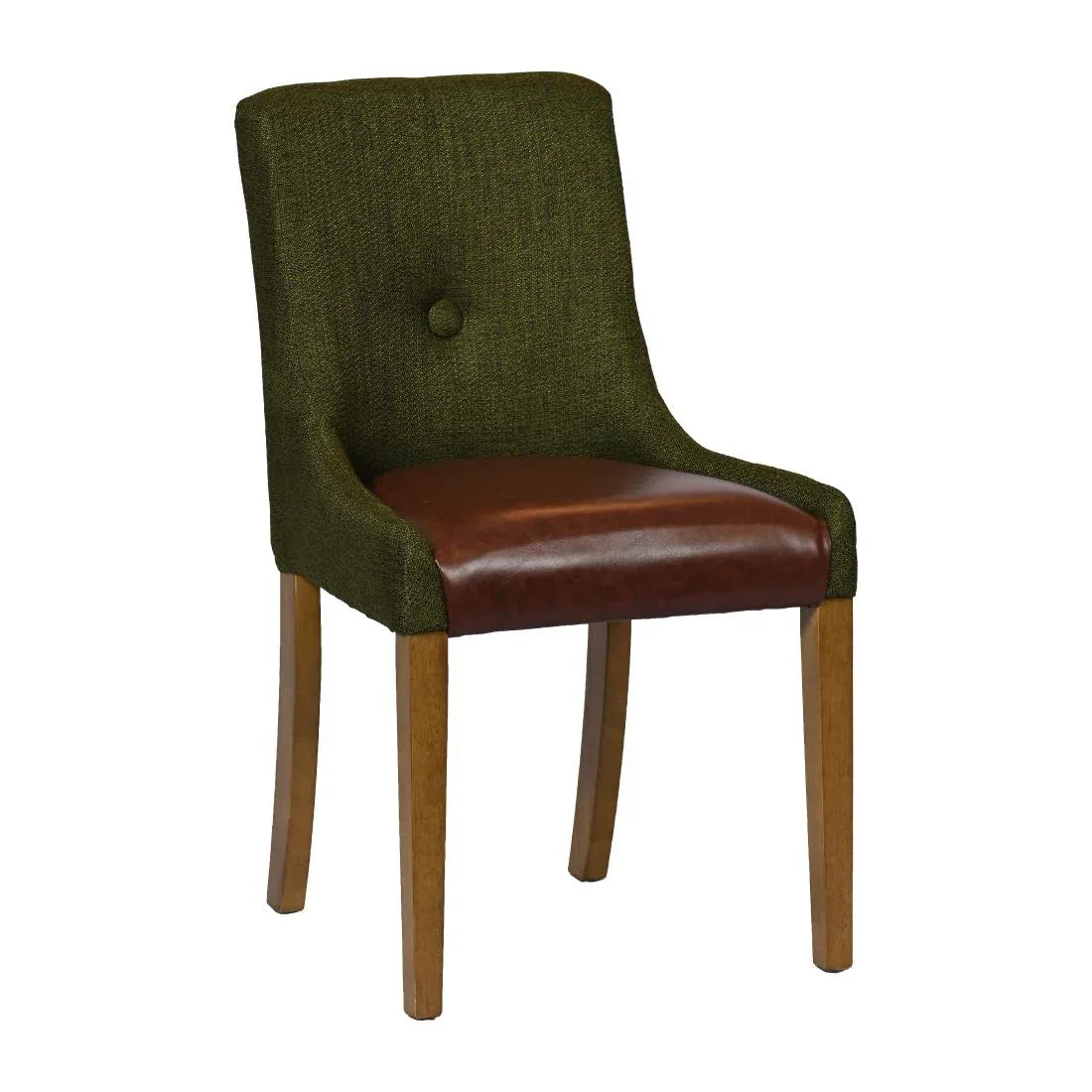 JA296 - Bath Weathered Oak Dining Chair with Forest Back & Espresso Seat (6 Pack)