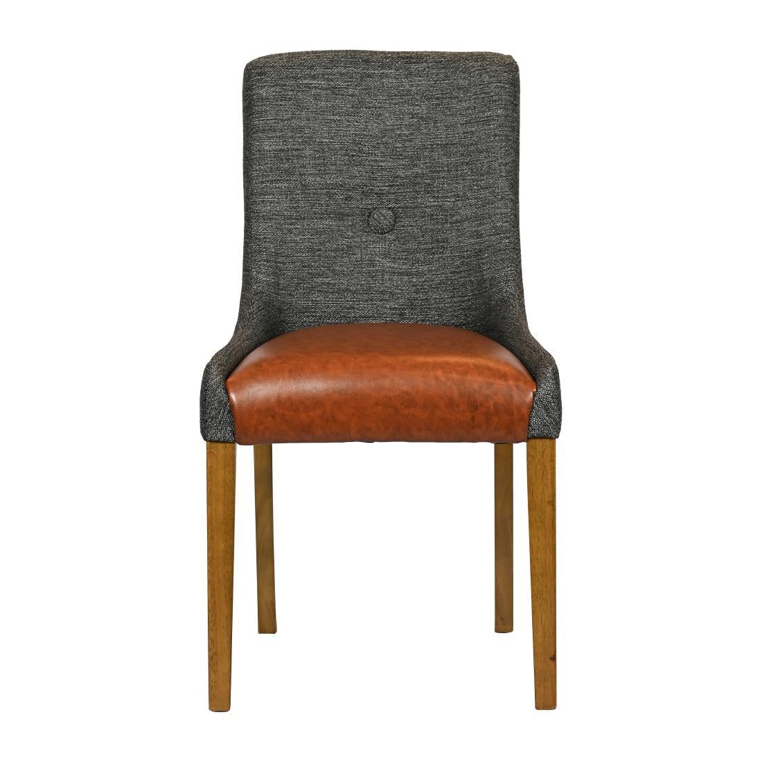 JA297 - Bath Weathered Oak Dining Chair with Smoke Back & Tan Seat (6 Pack)