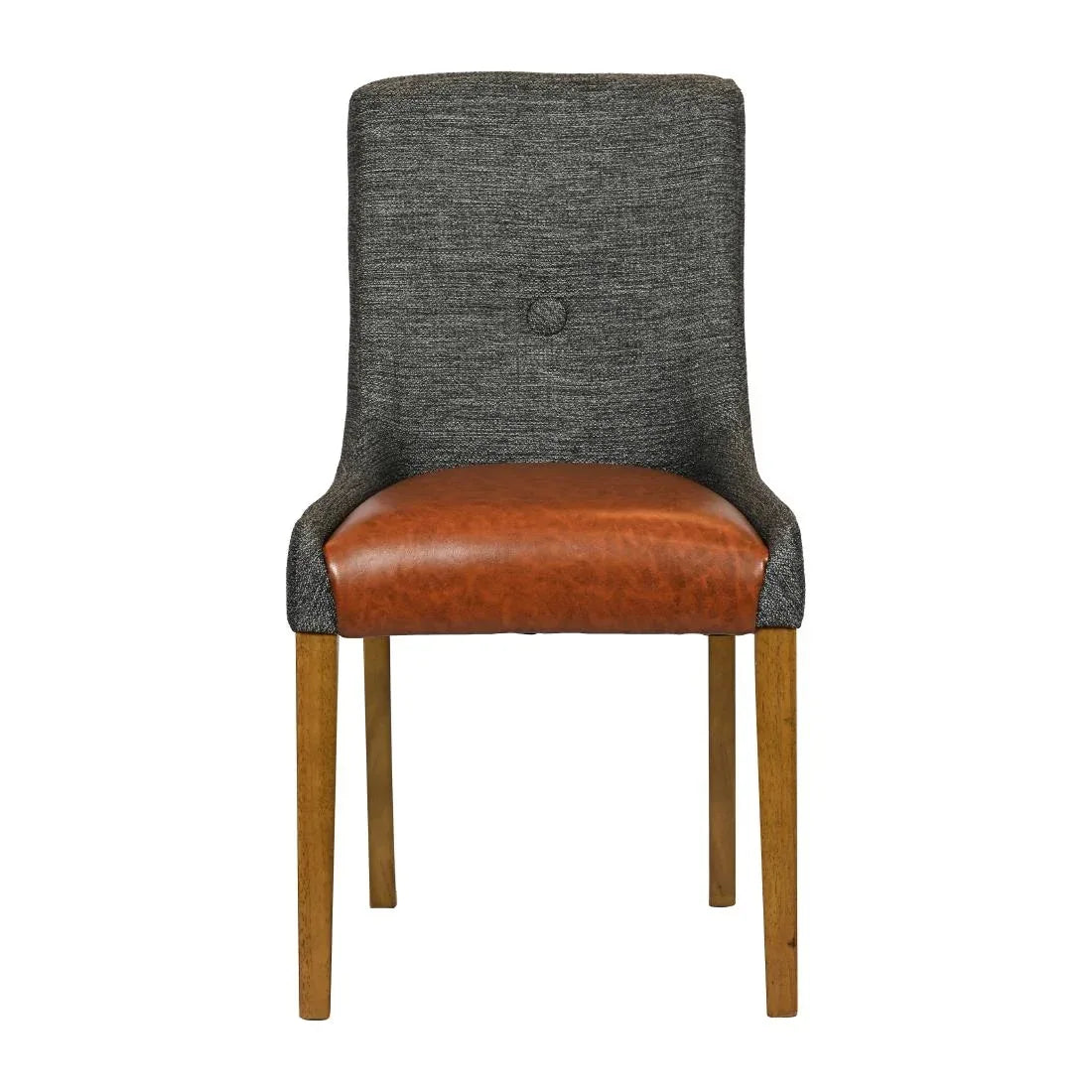 JA297 - Bath Weathered Oak Dining Chair with Smoke Back & Tan Seat (6 Pack)
