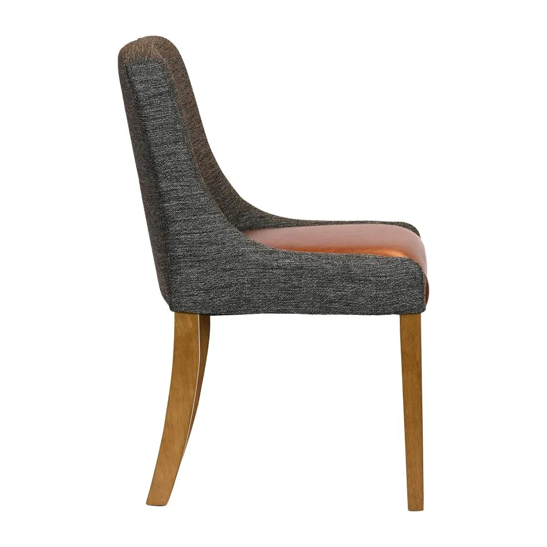 JA297 - Bath Weathered Oak Dining Chair with Smoke Back & Tan Seat (6 Pack)
