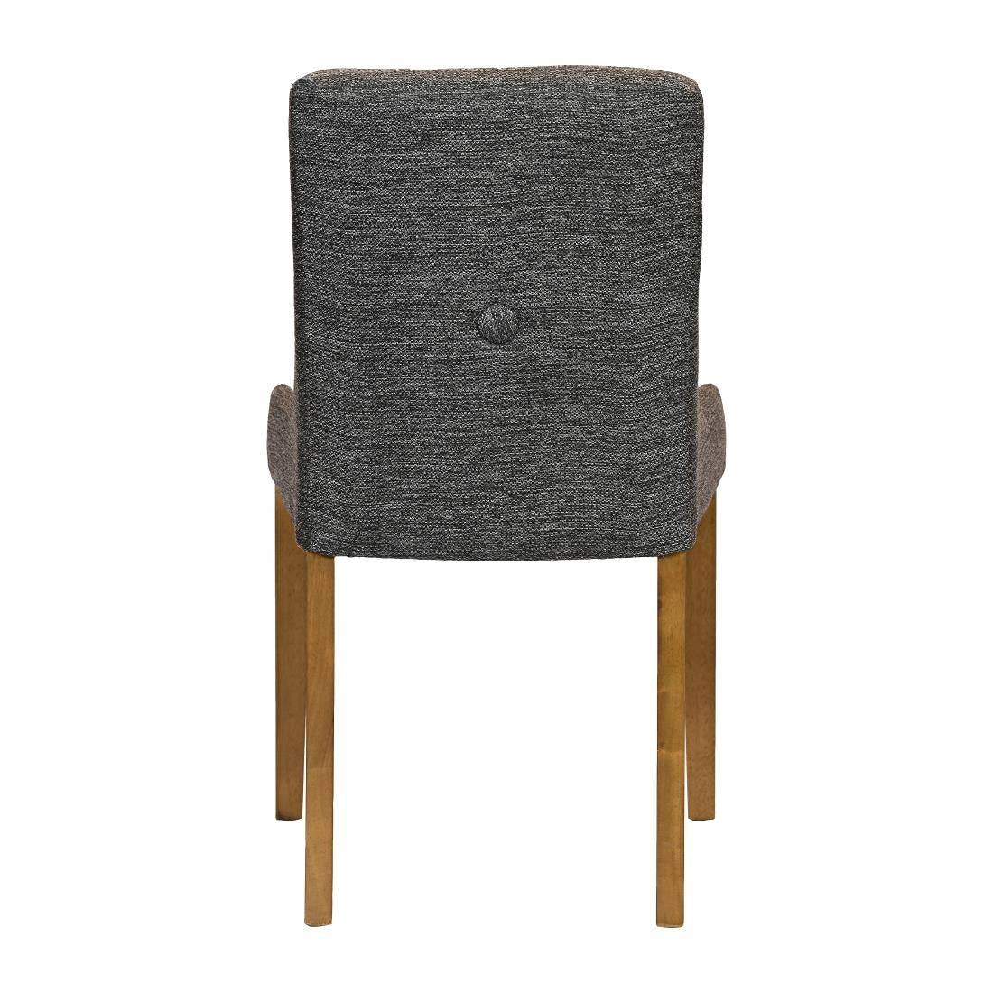 JA297 - Bath Weathered Oak Dining Chair with Smoke Back & Tan Seat (6 Pack)