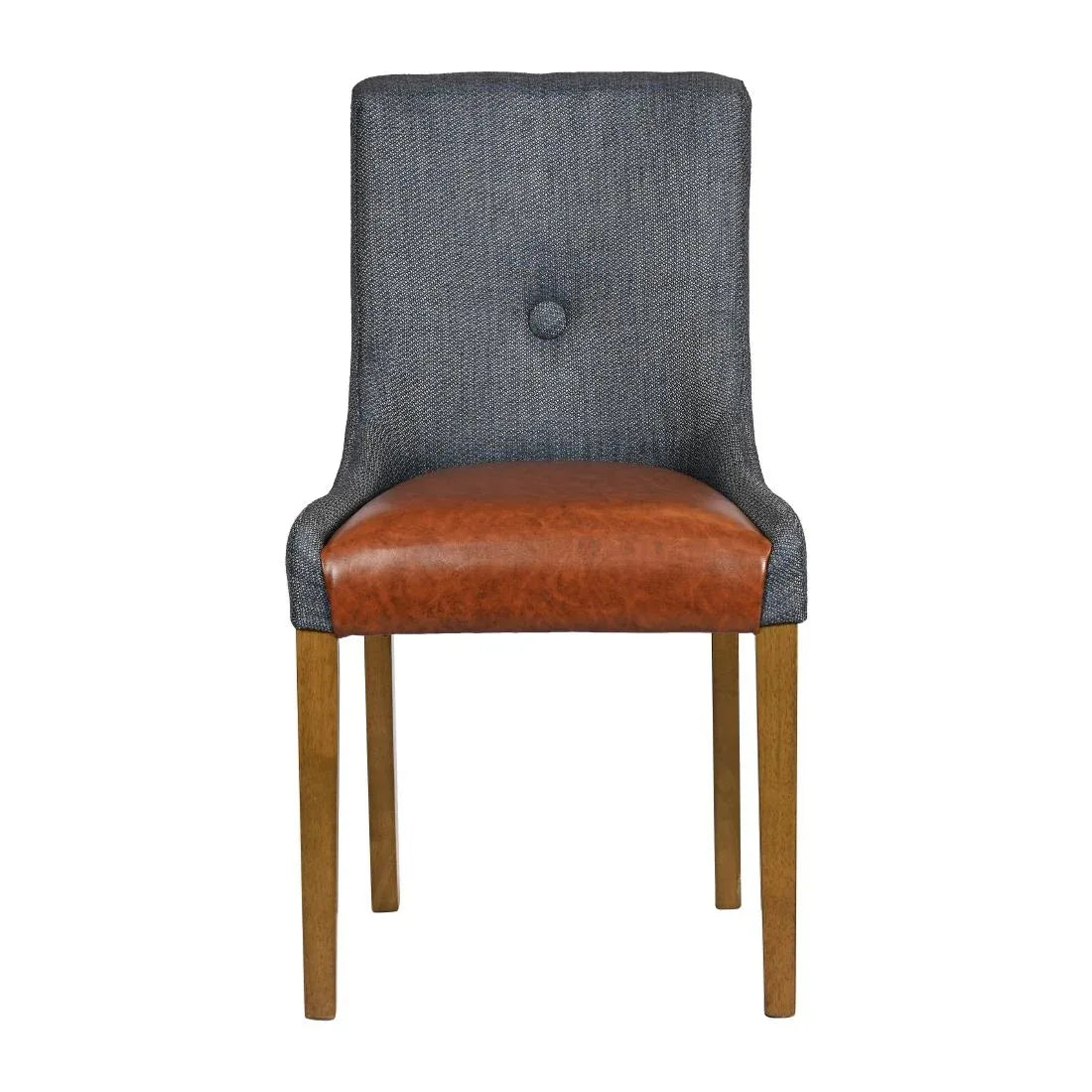 JA298 - Bath Weathered Oak Dining Chair with Sea Back & Tan Seat (6 Pack)