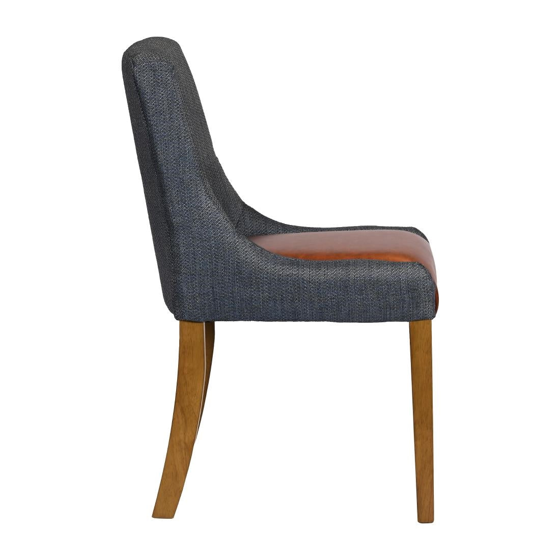 JA298 - Bath Weathered Oak Dining Chair with Sea Back & Tan Seat (6 Pack)