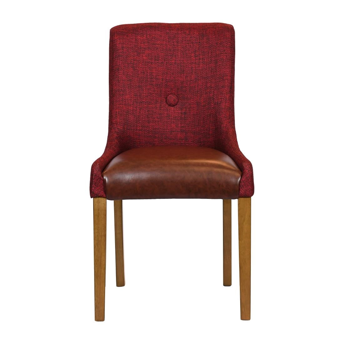 JA299 - Bath Weathered Oak Dining Chair with Scarlett Back & Espresso Seat (6 Pack)