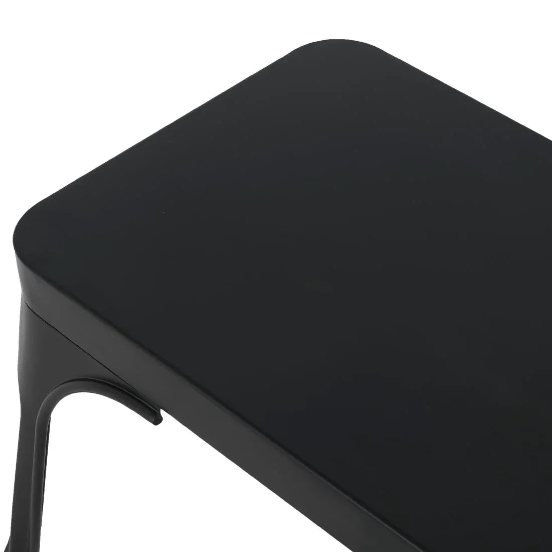JA328 Bolero Bistro Metal Bench Black 1000x370mm (Set 2)