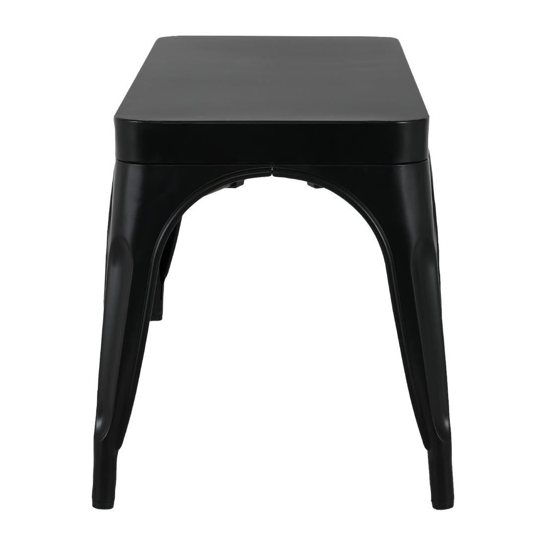 JA328 Bolero Bistro Metal Bench Black 1000x370mm (Set 2)