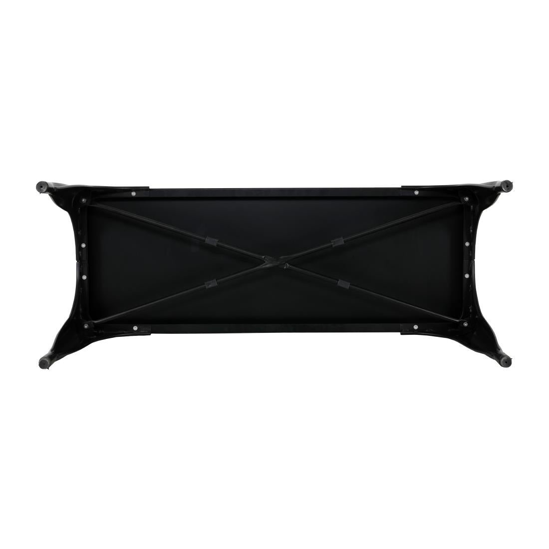 JA328 Bolero Bistro Metal Bench Black 1000x370mm (Set 2)