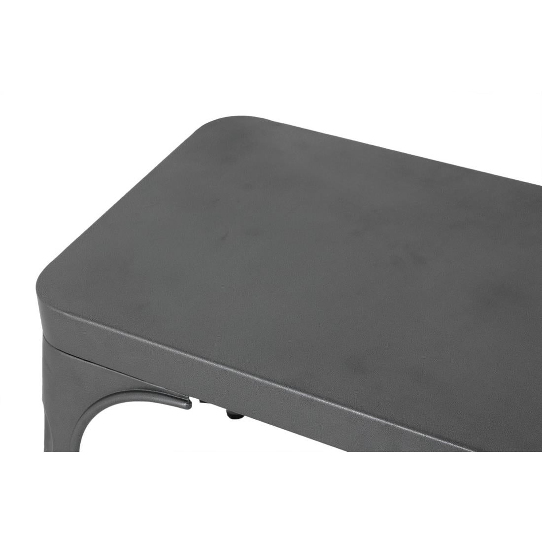 JA329 Bolero Bistro Metal Bench Gun Metal 1000x370mm (Set 2)