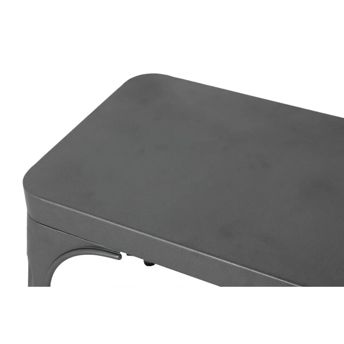 JA329 Bolero Bistro Metal Bench Gun Metal 1000x370mm (Set 2)