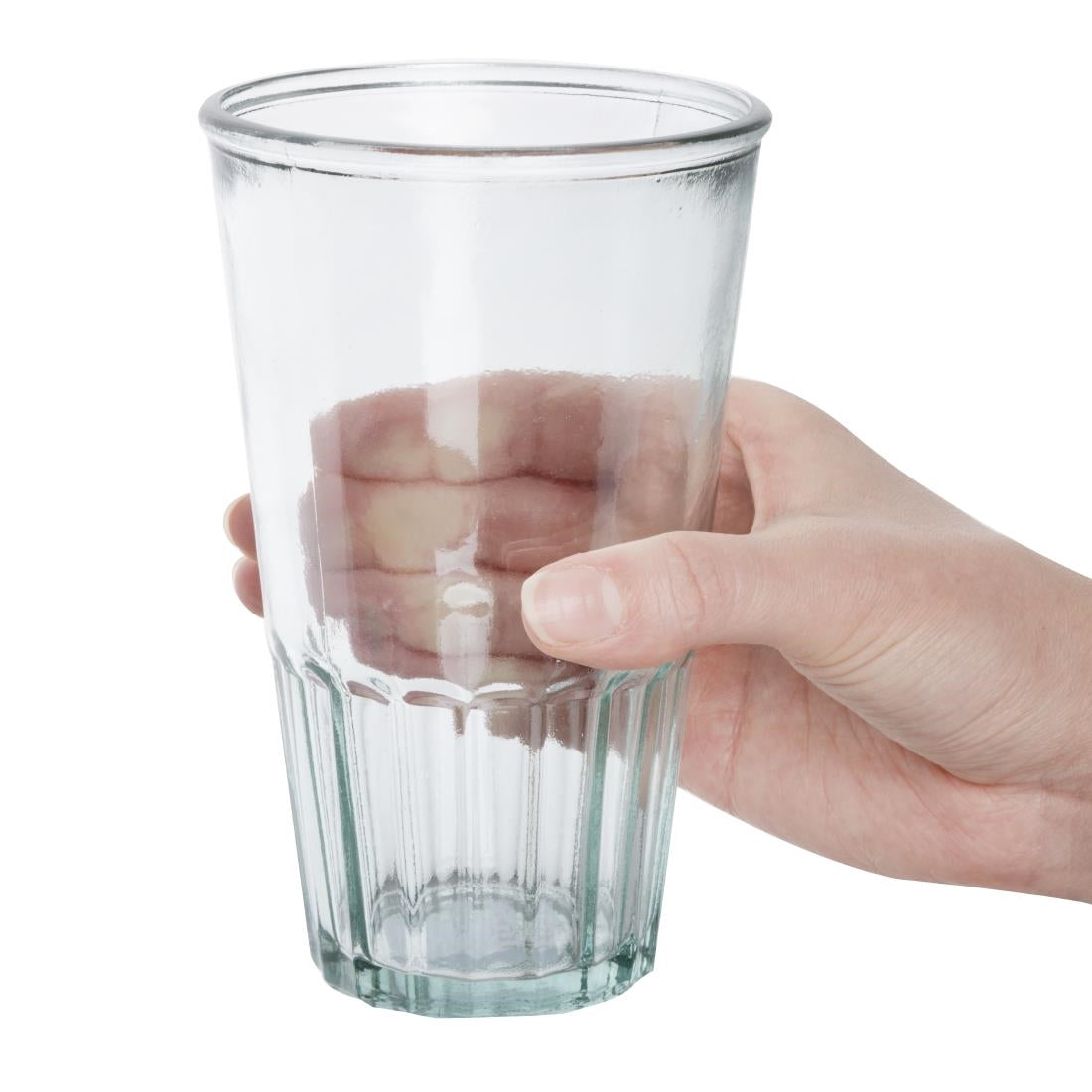 JA331 Olympia Recycled Glass Fluted Hi Ball Tumblers 500ml (6 Pack)