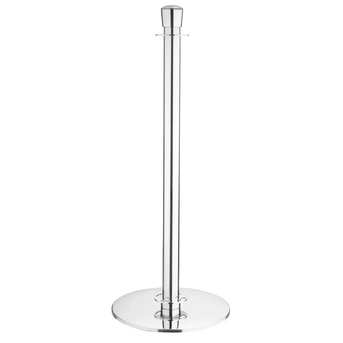 JA342 Bolero Flat Base Barrier Banner Post Polished Stainless Steel (Set 2)