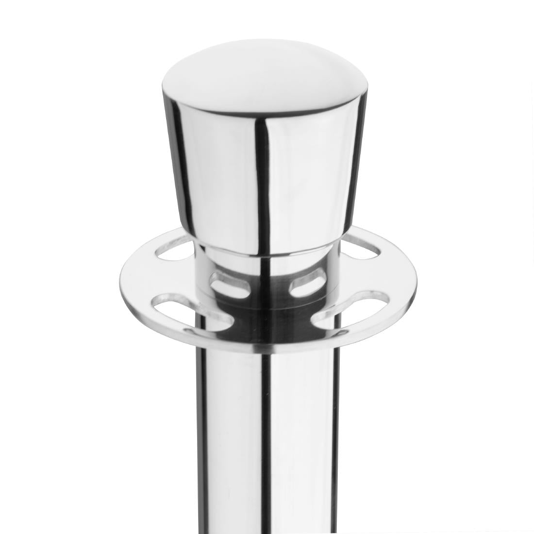 JA342 Bolero Flat Base Barrier Banner Post Polished Stainless Steel (Set 2)