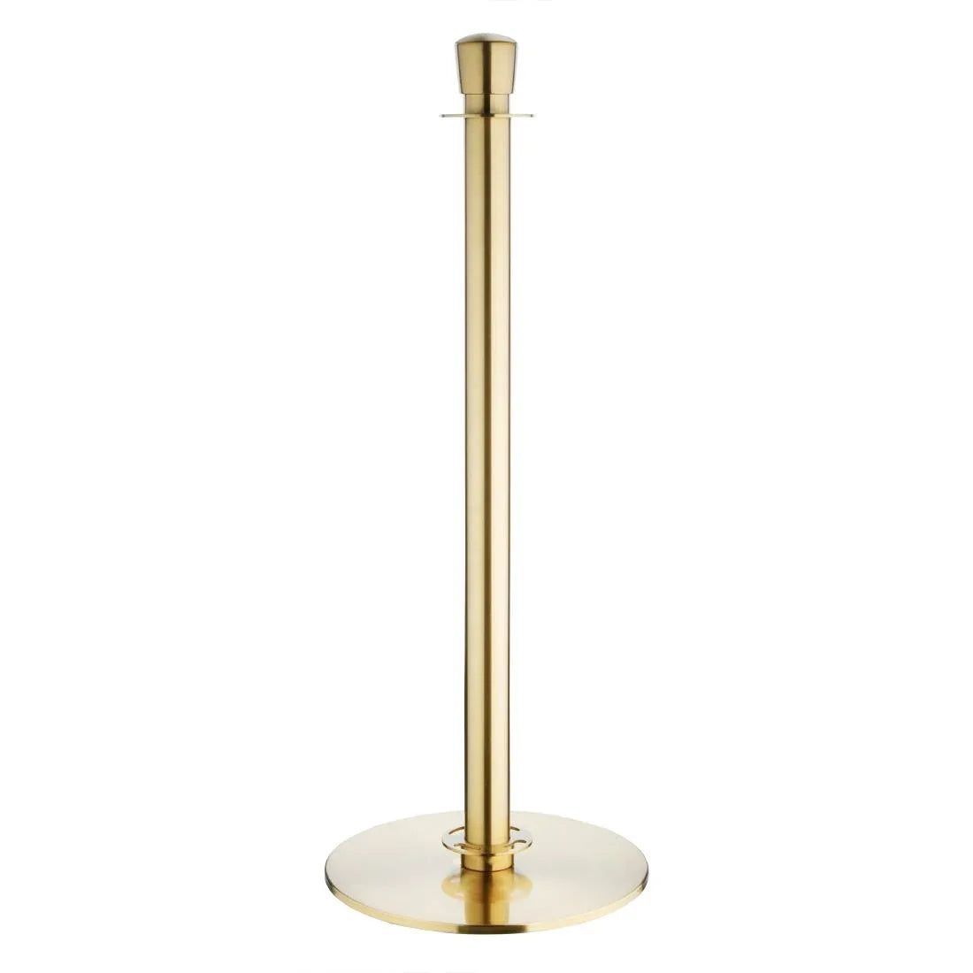 JA343 Bolero Flat Base Barrier Banner Post Brushed Brass (Set 2)