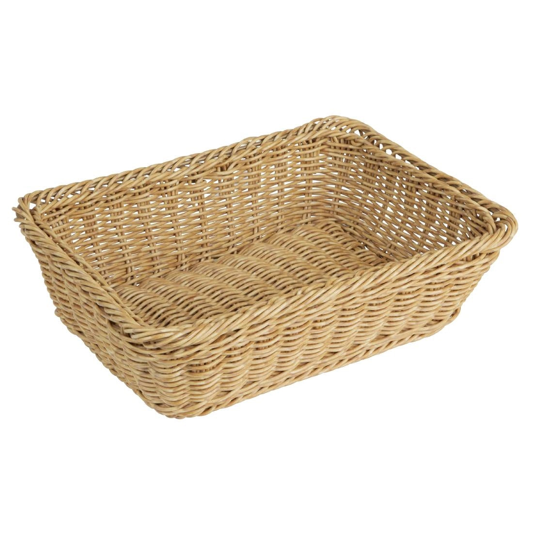 JA353 Olympia Rectangular Basket Light Polywicker - 300x230x90mm
