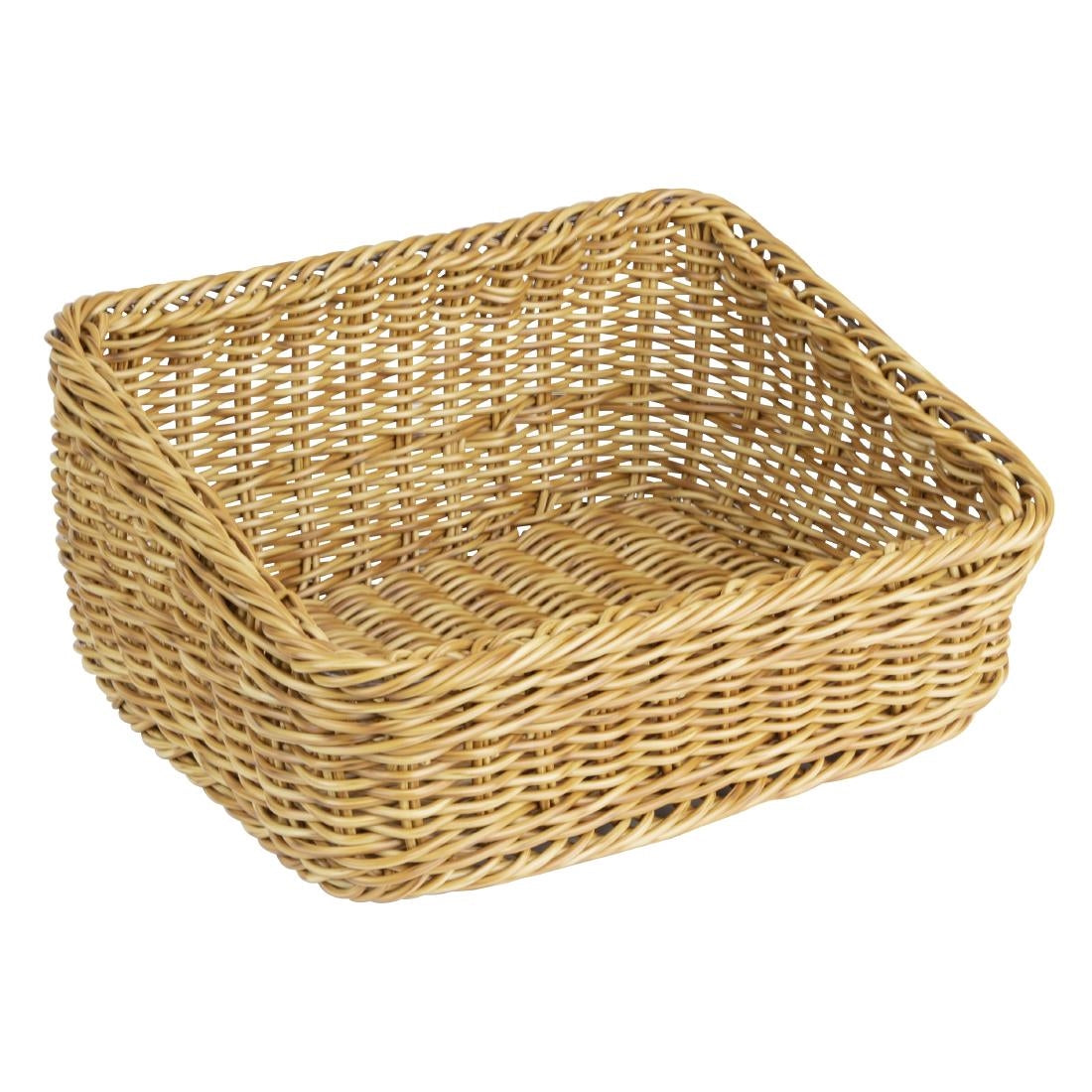 JA355 Olympia Rectangular Display Basket Light Polywicker - 170x360x300mm