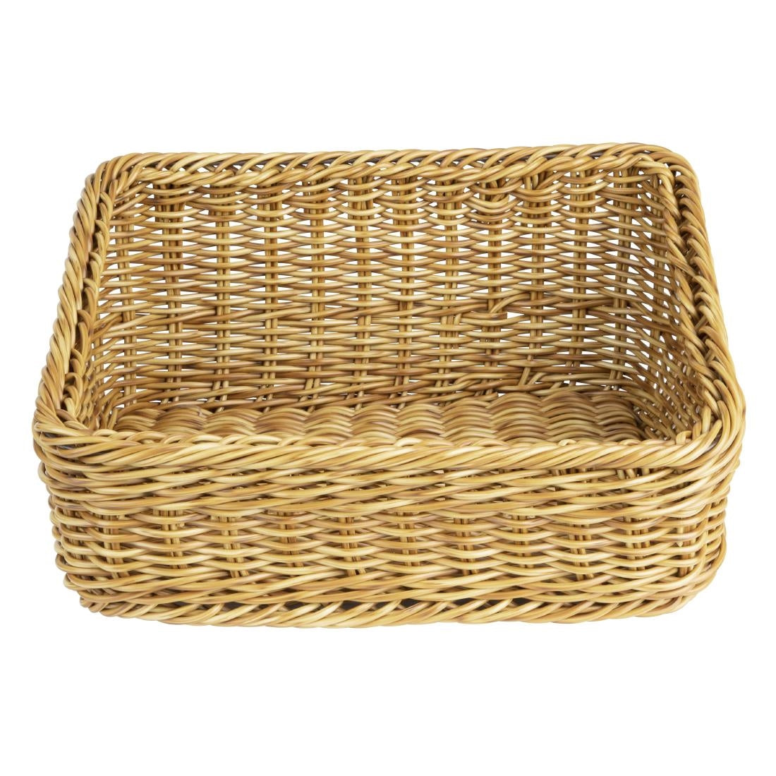 JA355 Olympia Rectangular Display Basket Light Polywicker - 170x360x300mm