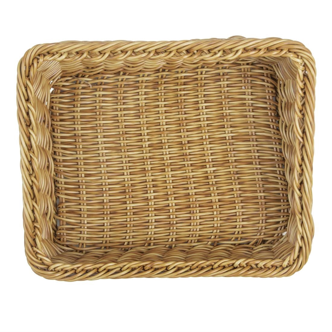 JA355 Olympia Rectangular Display Basket Light Polywicker - 170x360x300mm