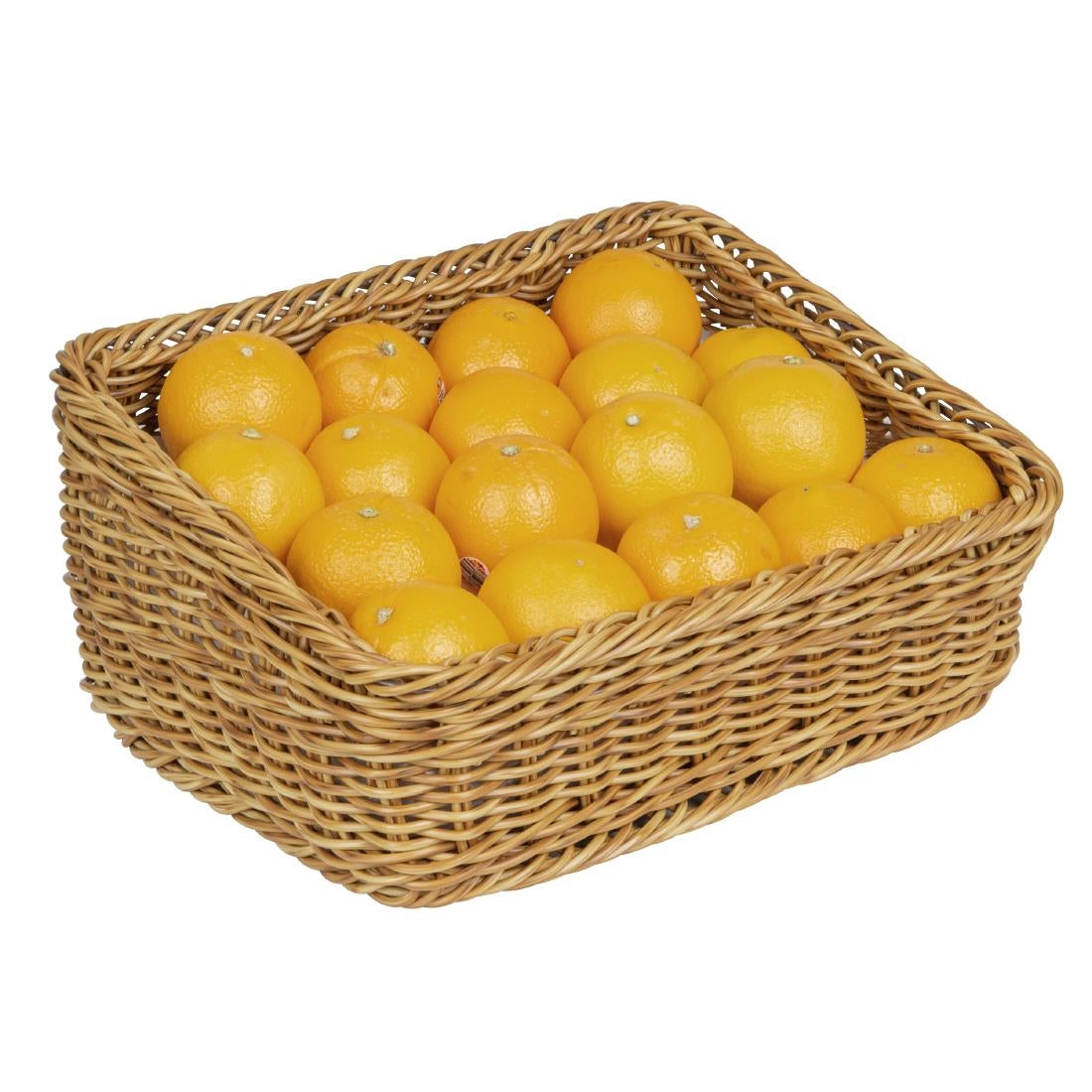 JA355 Olympia Rectangular Display Basket Light Polywicker - 170x360x300mm