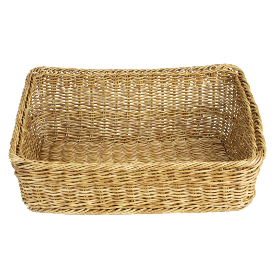 JA356 Olympia Rectangular Display Basket Light Polywicker - 210x525x385mm