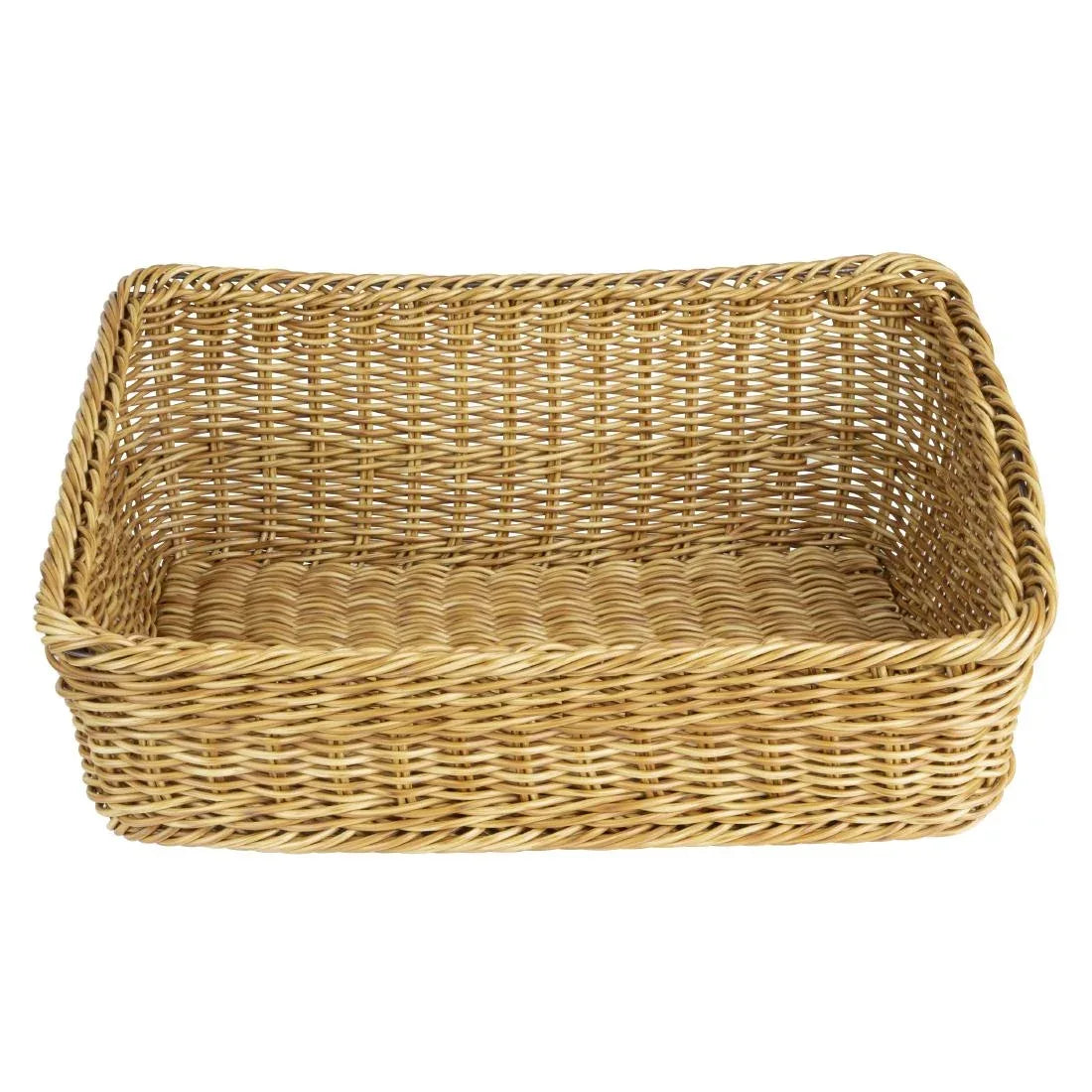 JA356 Olympia Rectangular Display Basket Light Polywicker - 210x525x385mm