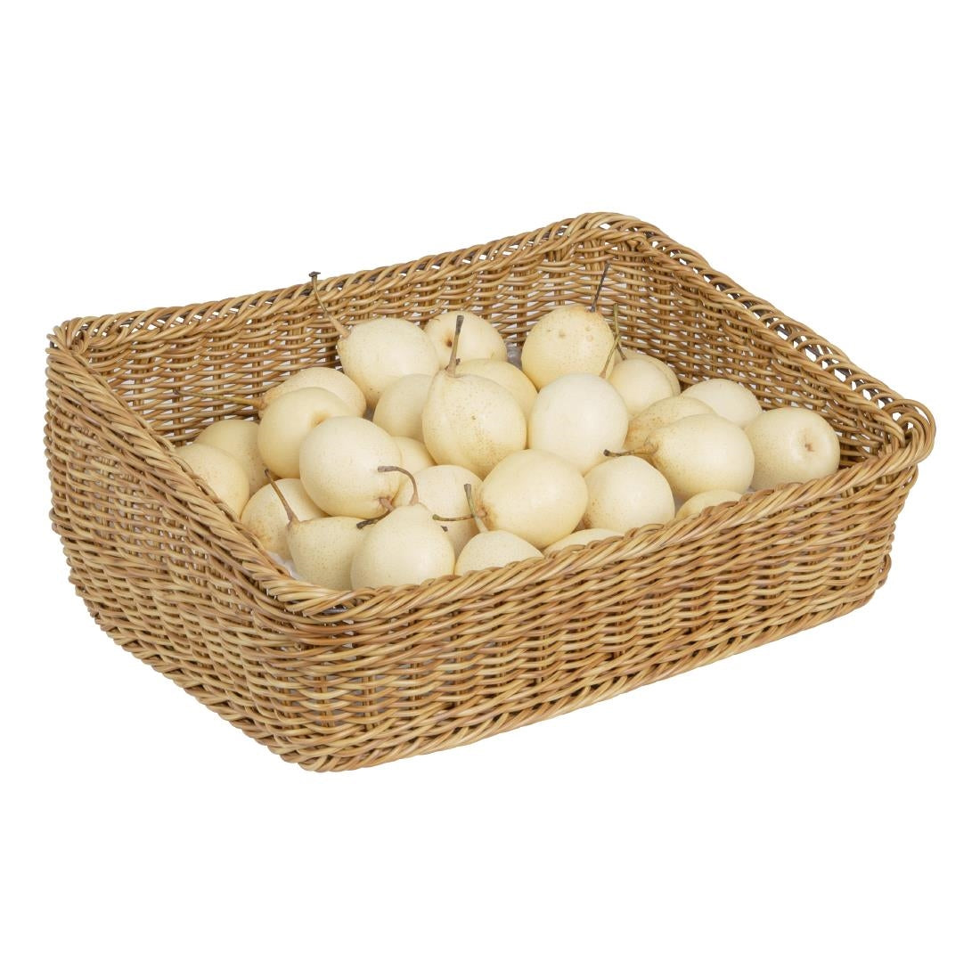 JA356 Olympia Rectangular Display Basket Light Polywicker - 210x525x385mm