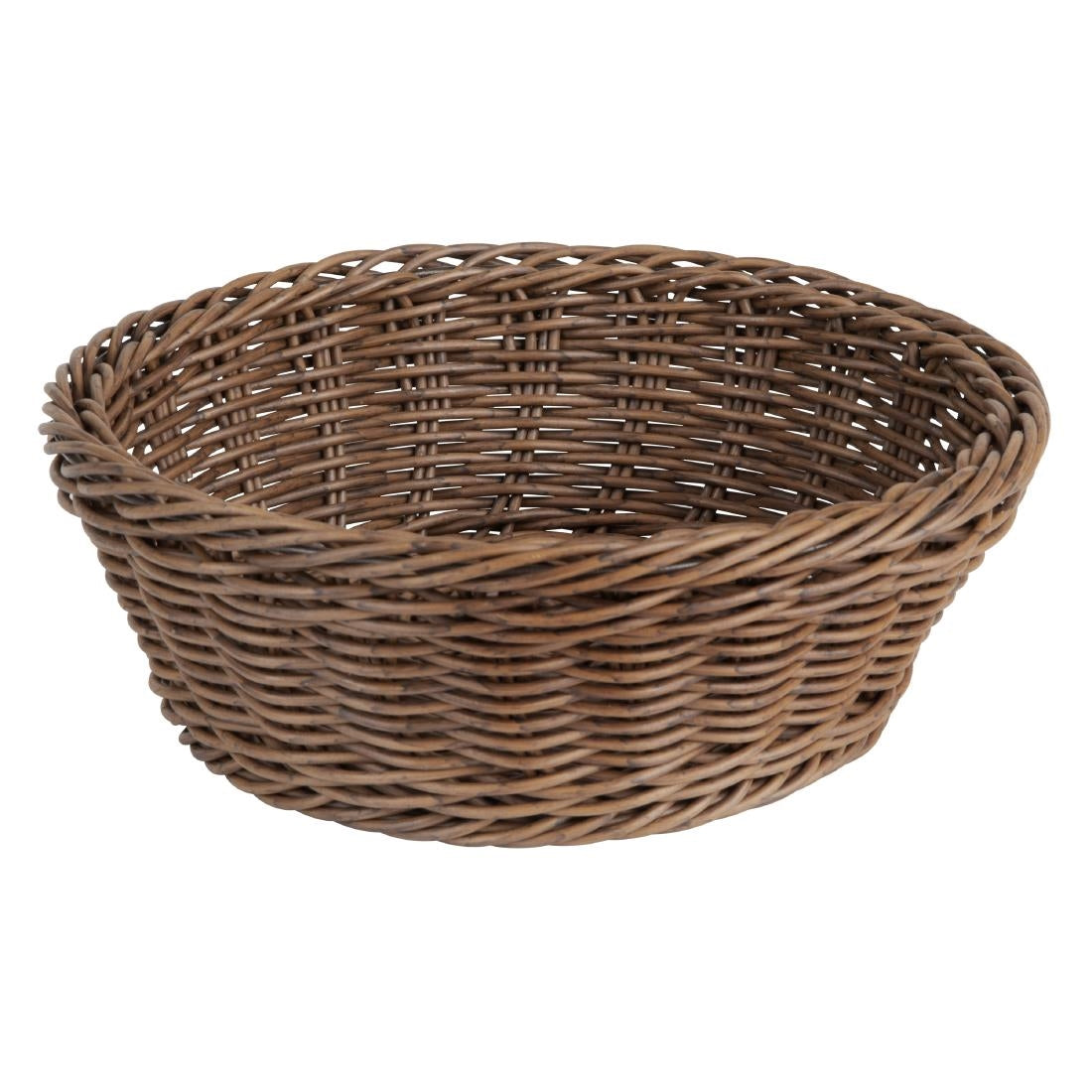 JA358 Olympia Round Basket Dark Polywicker - 220x80mm