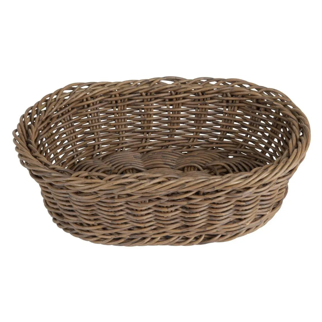 JA359 Olympia Oval Basket Dark Polywicker - 240x170x70mm