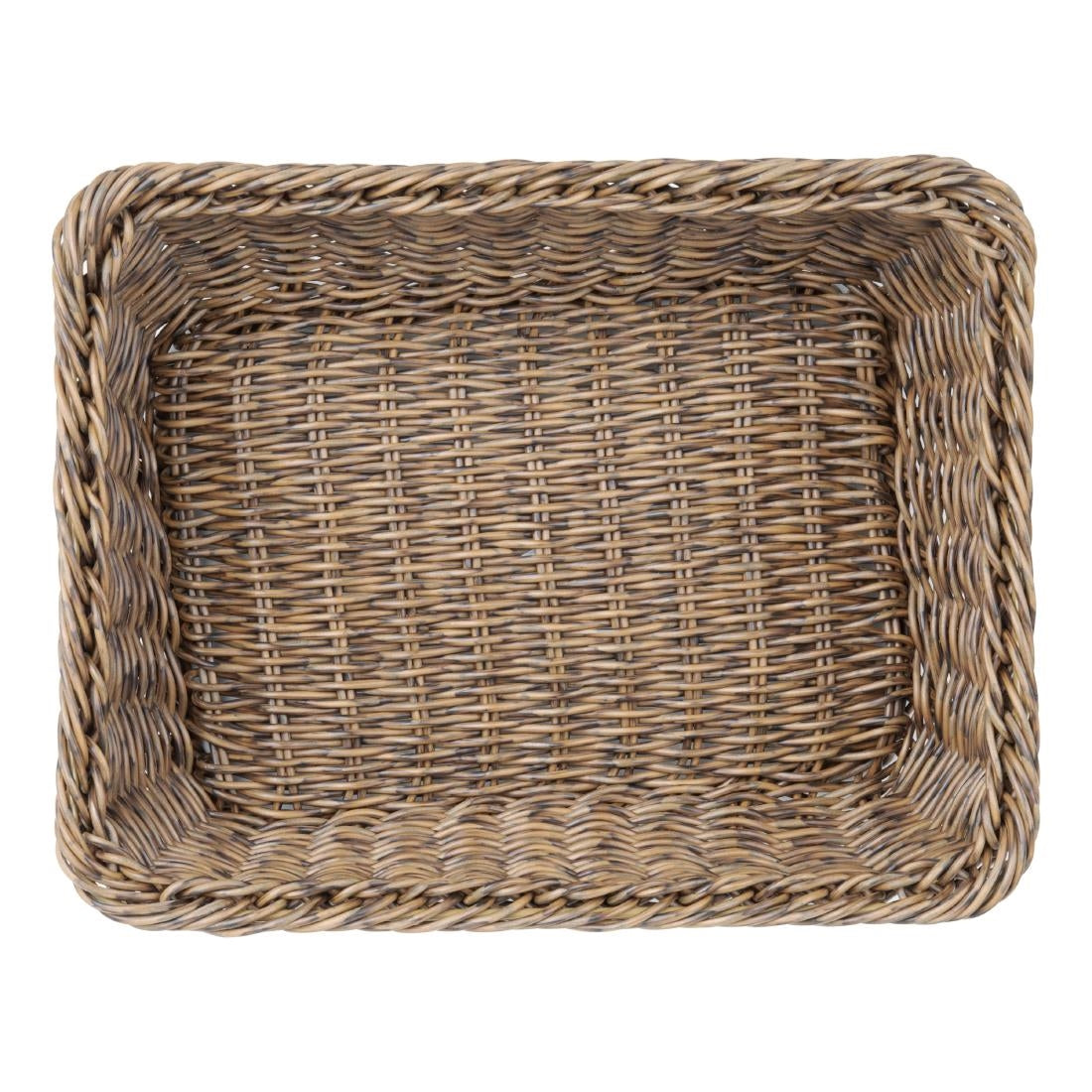 JA360 Olympia Rectangular Basket Dark Polywicker - 300x230x90mm