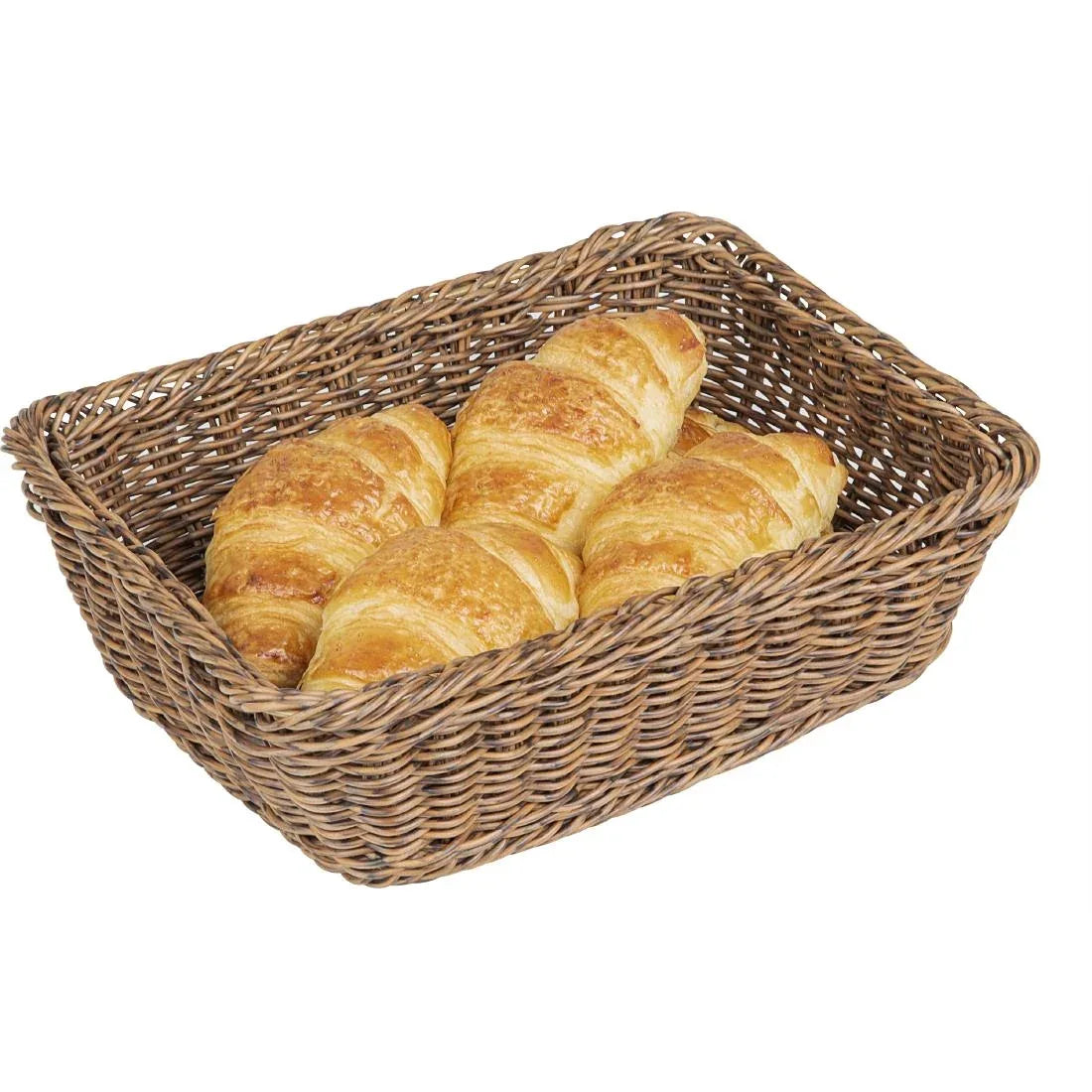 JA360 Olympia Rectangular Basket Dark Polywicker - 300x230x90mm