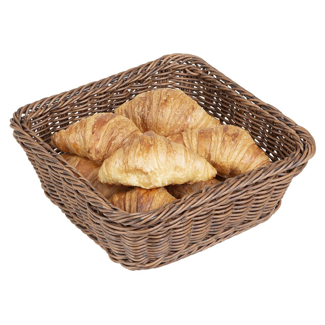 JA361 Olympia Square Basket Dark Polywicker - 230x230x90mm