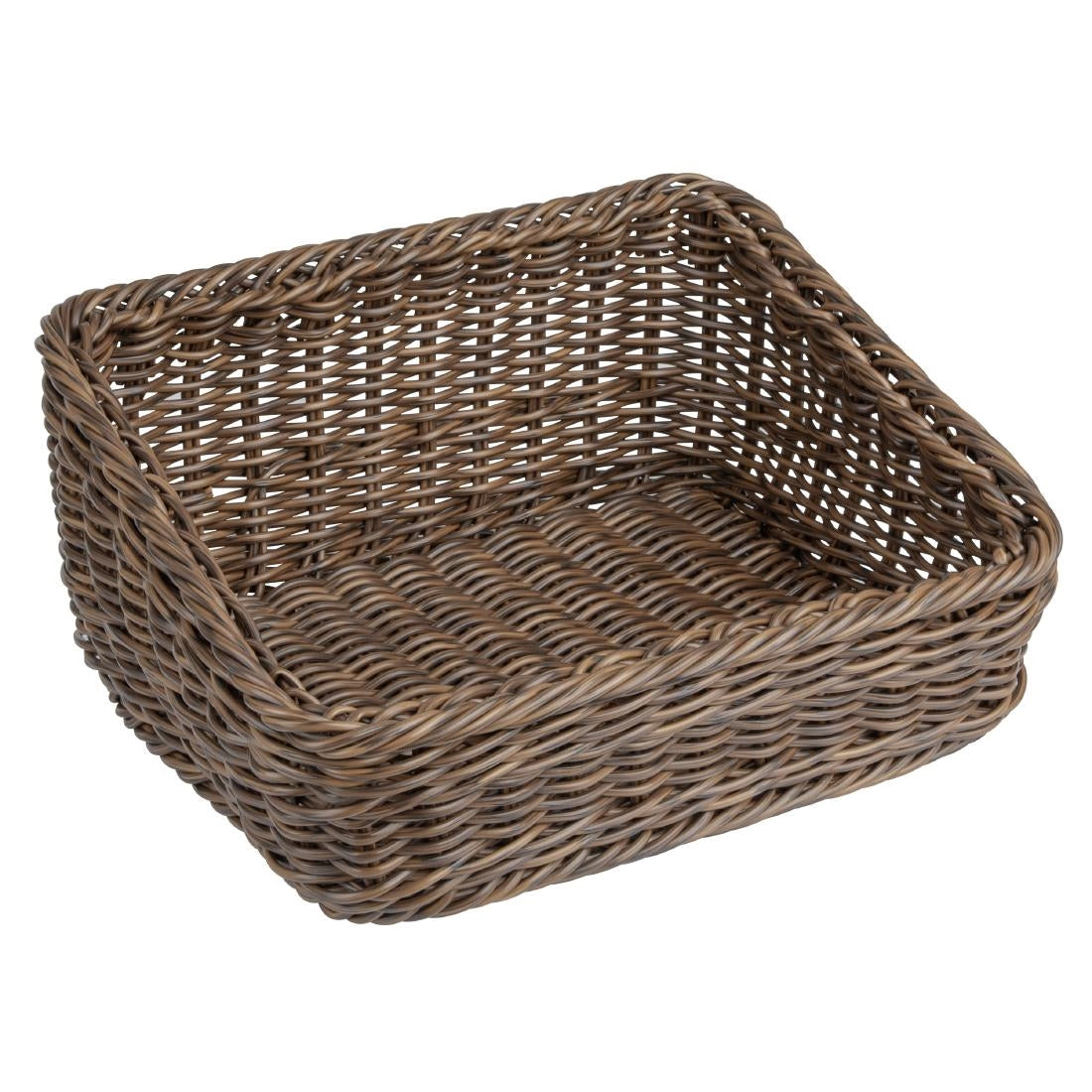 JA362 Olympia Rectangular Display Basket Dark Polywicker - 170x360x300mm