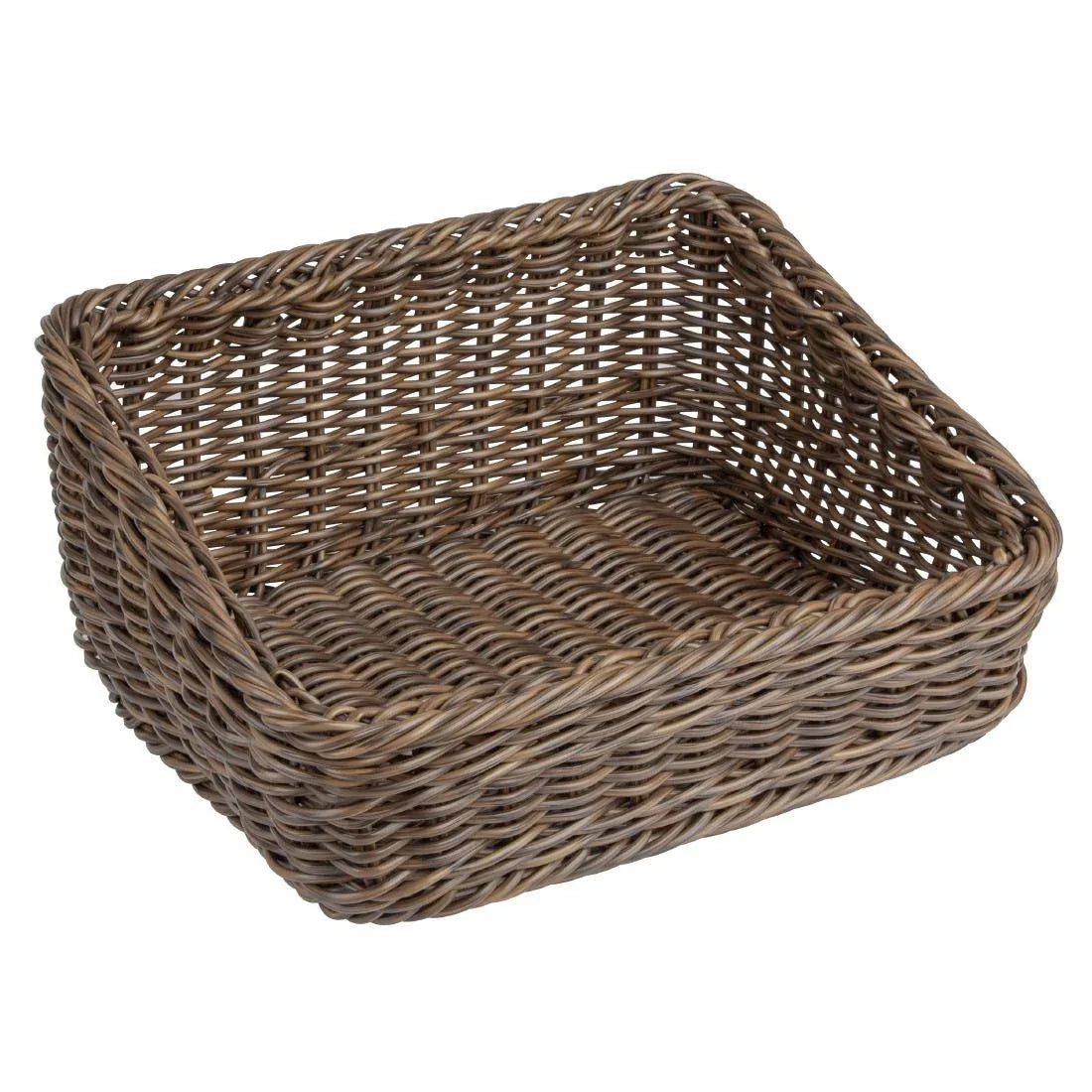 JA362 Olympia Rectangular Display Basket Dark Polywicker - 170x360x300mm