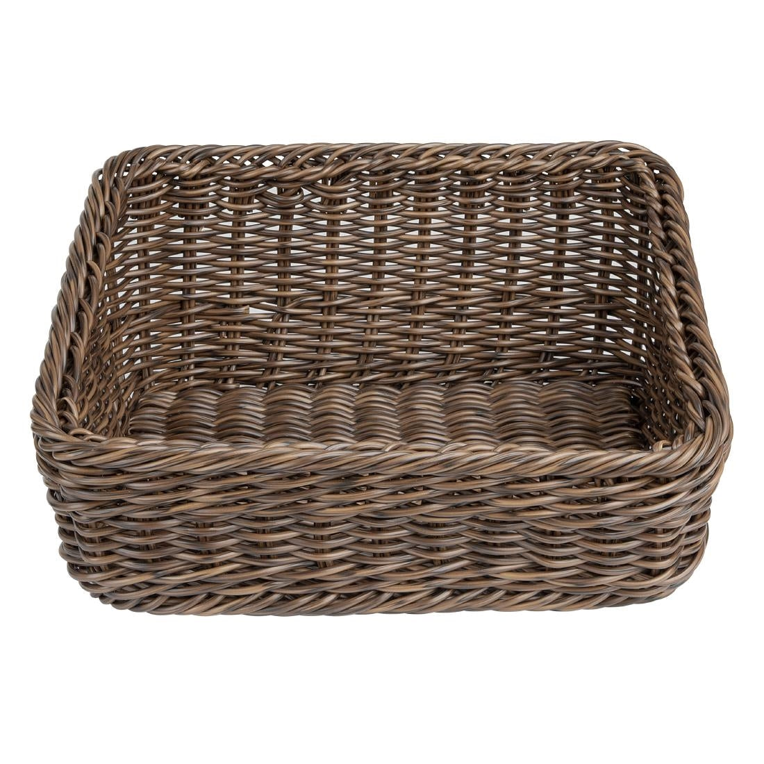 JA362 Olympia Rectangular Display Basket Dark Polywicker - 170x360x300mm