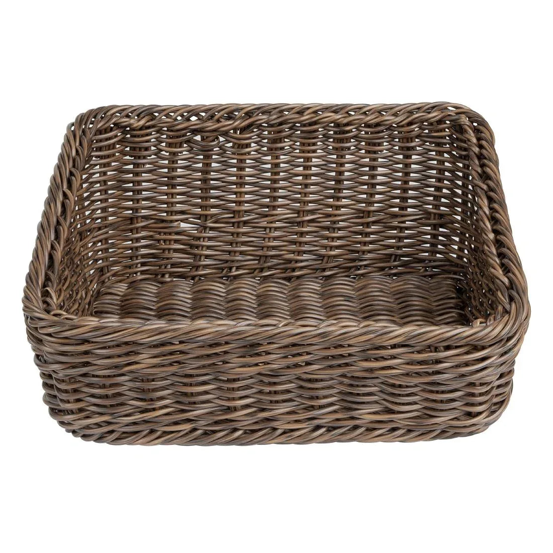 JA362 Olympia Rectangular Display Basket Dark Polywicker - 170x360x300mm