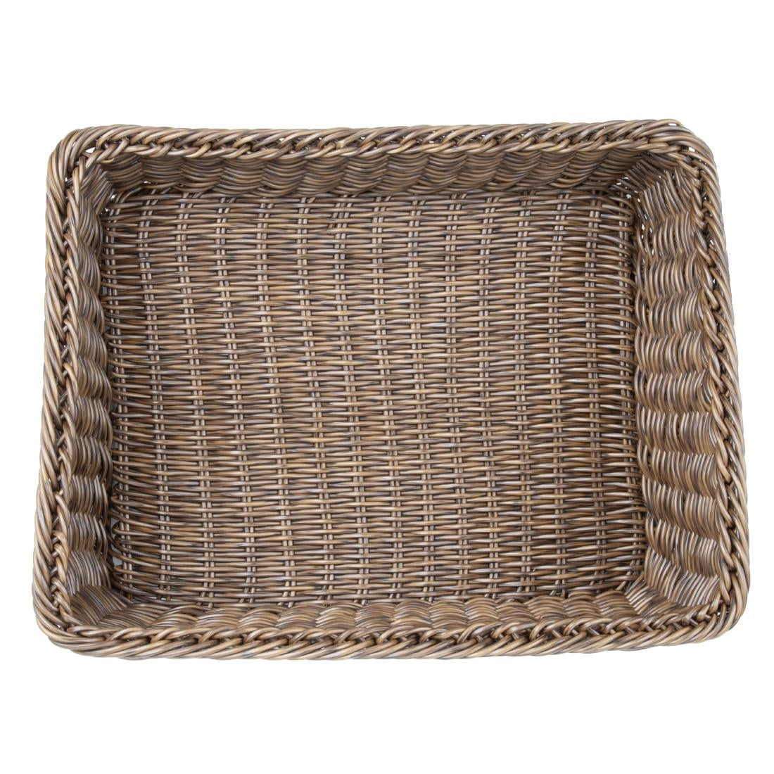 JA363 Olympia Rectangular Display Basket Dark Polywicker - 210x525x385mm