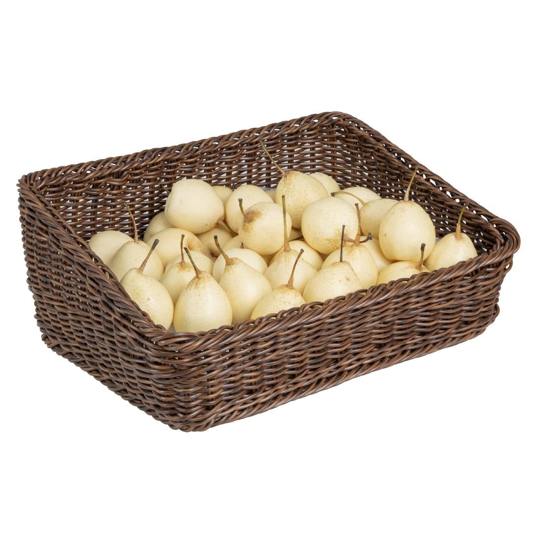 JA363 Olympia Rectangular Display Basket Dark Polywicker - 210x525x385mm