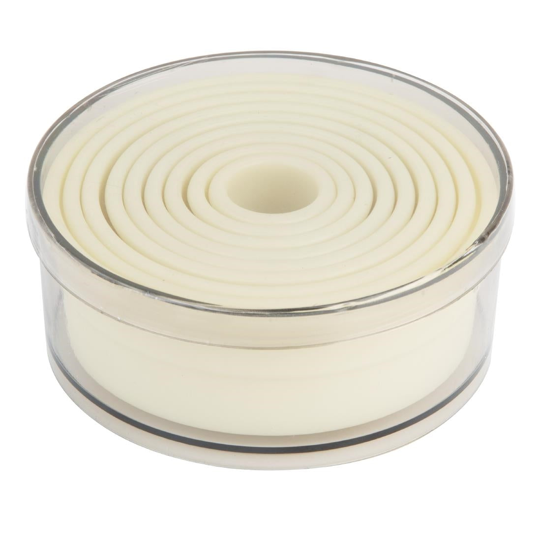 JA522 Vogue Plain Round Nylon Pastry Cutters (Pack 9)