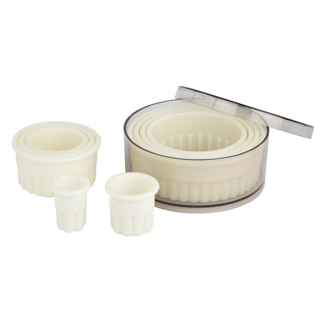 JA523 Vogue Serrated Round Pastry Cutters Nylon (Pack 9)