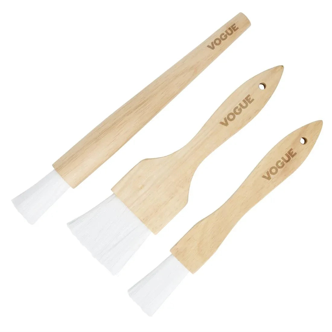 JA524 Vogue Wooden Handle Round Pastry Brush - 25mm