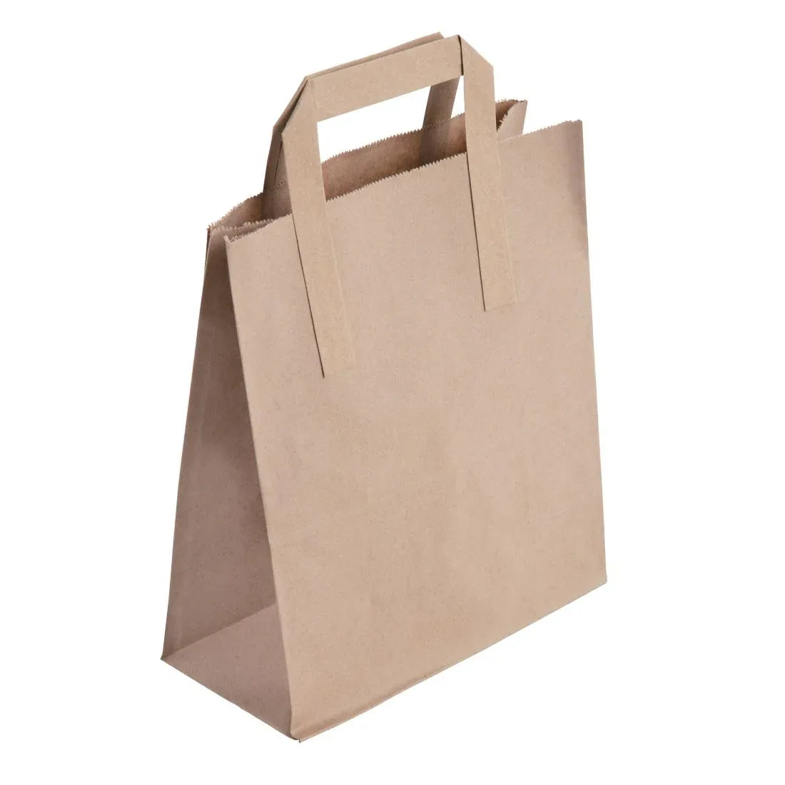 JA528 Fiesta Recyclable Flat Handle Bag Brown – Medium (Pack 250)